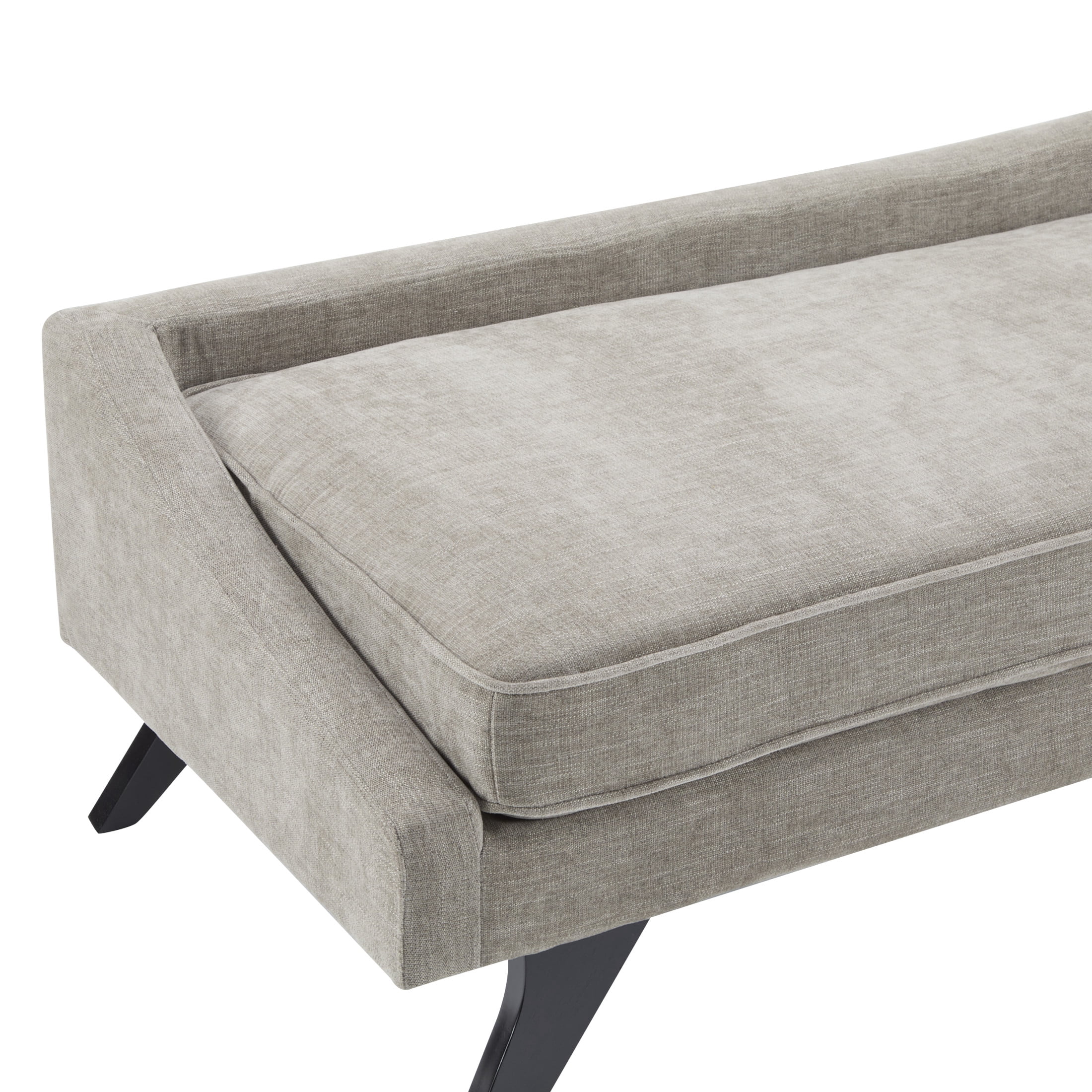 Christopher Knight Home Upholstered Chaise Lounge with Rolled Pillow, Sloped Backrest Accent Sofa Chair, Khaki
