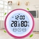 thumbnail image 2 of Reloj Termómetro Digital, Monitor de Temperatura y Humedad,Reloj Despertador con Pantalla Táctil y Retroiluminación Magnética para el Hogar, la Cocina, la Oficina y la Habitación Del Bebé (Rosa), 2 of 9