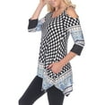 thumbnail image 4 of White Mark Women's Cold Shoulder Tunic Top, 4 of 4