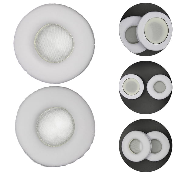 PBPBOX 1Pair Practical White Replacement Headset Cushions Noise Isolating