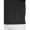 thumbnail image 3 of Cafe Luna Men's and Big Men's Short Sleeve Linen-Cotton Tuck Panel Woven Shirt, Sizes S-5XL, 3 of 4
