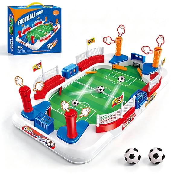 Mini Foosball Table Game for Kids, Tabletop Soccer Board with 2 Balls for Family Party, Gifts for Boys Girls 3-12