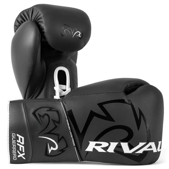 RIVAL Boxing RFX-Guerrero HDEF Pro Fight Lace-Up Boxing Gloves, Gray, 10oz.
