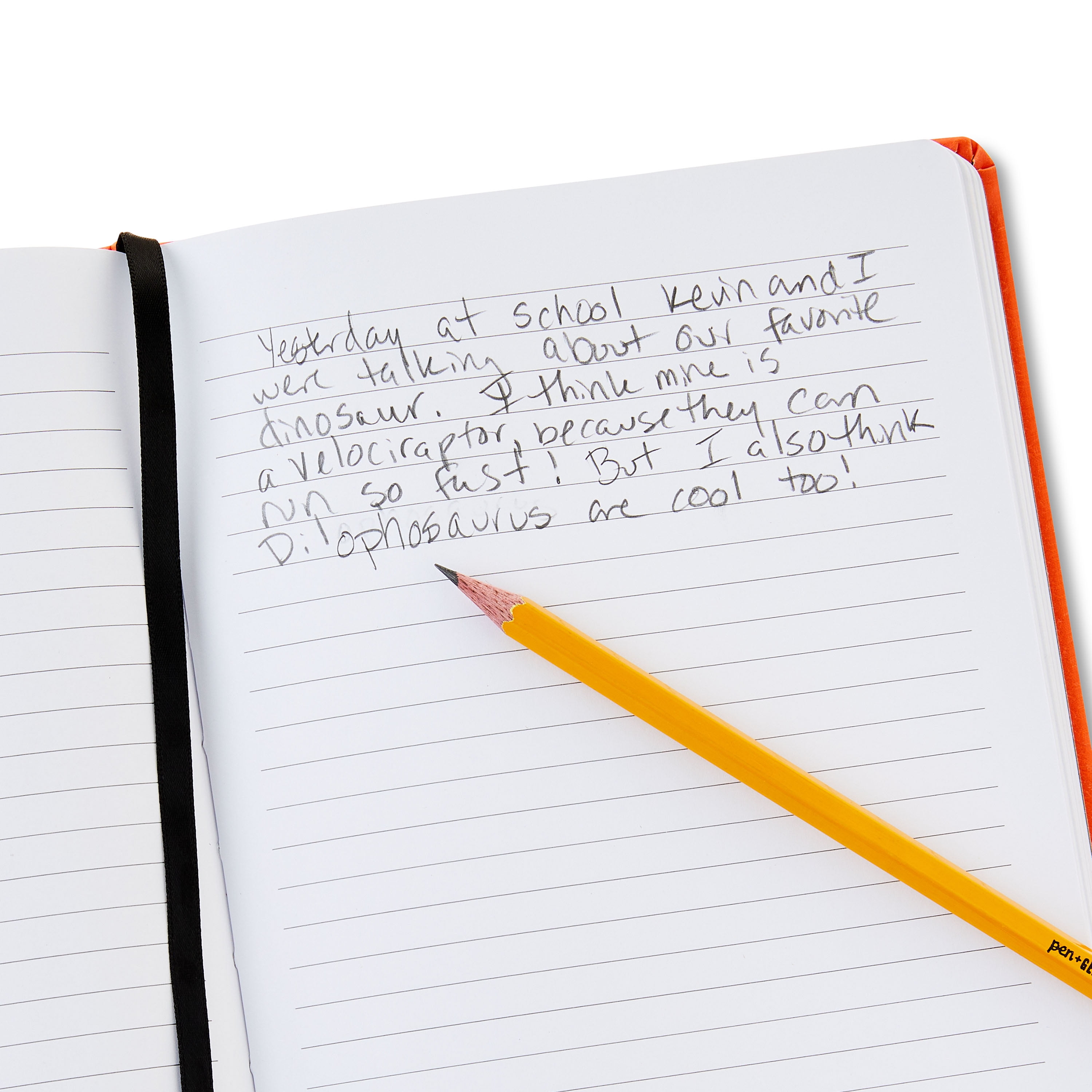 (3 pack) Pen+Gear Dinosaur Journal, 6" x 8", Orange Simulated Leather, 192 Ruled Pages