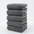 thumbnail image 1 of Paquete de 5 Toallas Faciales de Algodón | Toallitas Absorbentes de Secado Rápido | Tejido Natural, Suave y Transpirable | Blanco, Beige y Gris | Toallas de Baño Ecológicas y Duraderas para Viajes, E, 1 of 6