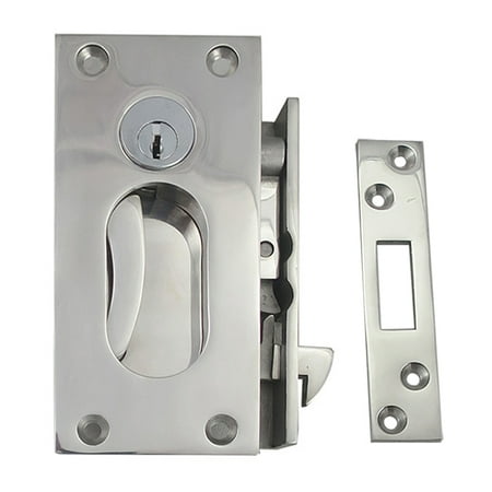 White Water S12 410 Stainless Steel Sliding Door Lock Set With Key