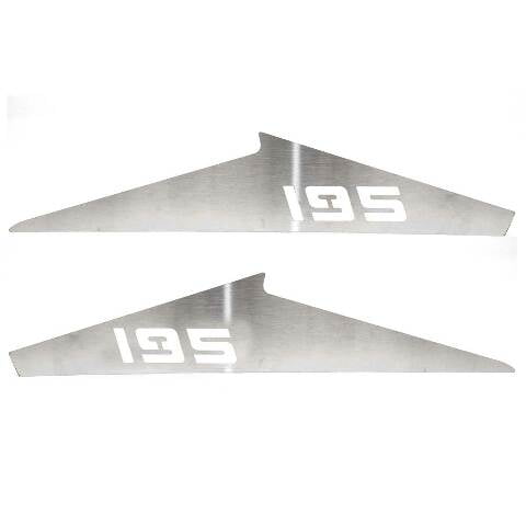 Four Winns Boat Windshield Accent Panels 031-2229 | Stainless Steel 195 (Set of 2)