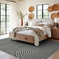 thumbnail image 3 of VUNATE 5'x7'Area Rugs for Living Room Jacquard Textured Modern Rugs Soft Geometric Rug for Bedroom Mid Century Washable Rug Non-Slip Bohemian Carpet Perfect for Dining Room Office Dark Gray, 3 of 6