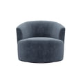 thumbnail image 3 of Mainstays Boucle Swivel Accent Chair, Blue, 3 of 15