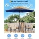 thumbnail image 5 of 9ft tan outdoor patio market umbrella con 6 sturdy ribs - uv protection & waterproof para garden, deck, backyard & pool, 5 of 5