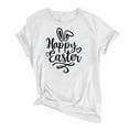 thumbnail image 3 of AXXD Easter Shirts For Women,Printing Short Sleeves Round-Neck Loose T-Shirt Bunny Tops For Big & Tall Clearance Size 10, 3 of 4
