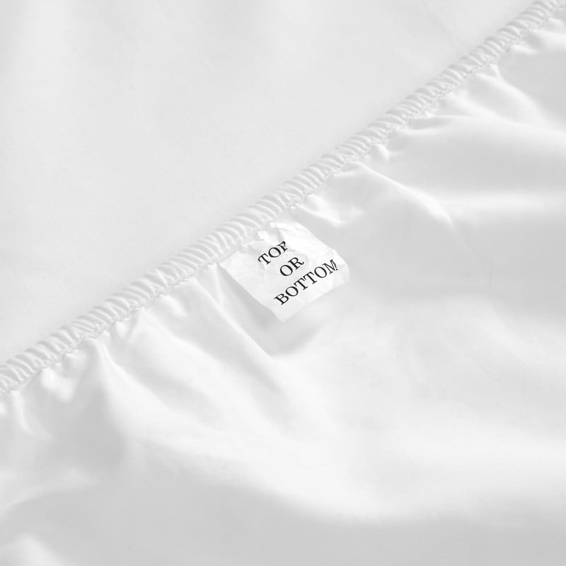 Superior Apus 100% Cotton 18" Deep Pocket Fitted Sheet, King, White