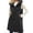 *Black, variant on VBVC Women's Long Quilted Vest with Pockets , Side Zip Hem Sleeveless Puffer Jacket For Women, S-3XL