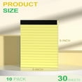 thumbnail image 2 of JUNWELL Yellow Note Pads 3x5 Small Notepads 3x5 Memo Pads Small Notebooks 3x5 Writing Pads 3x5 Lined Notepads 10 Pack Small Pads of Paper 3 x 5 Note Paper Pads 3x5 Yellow Pocket Notebook, 2 of 2