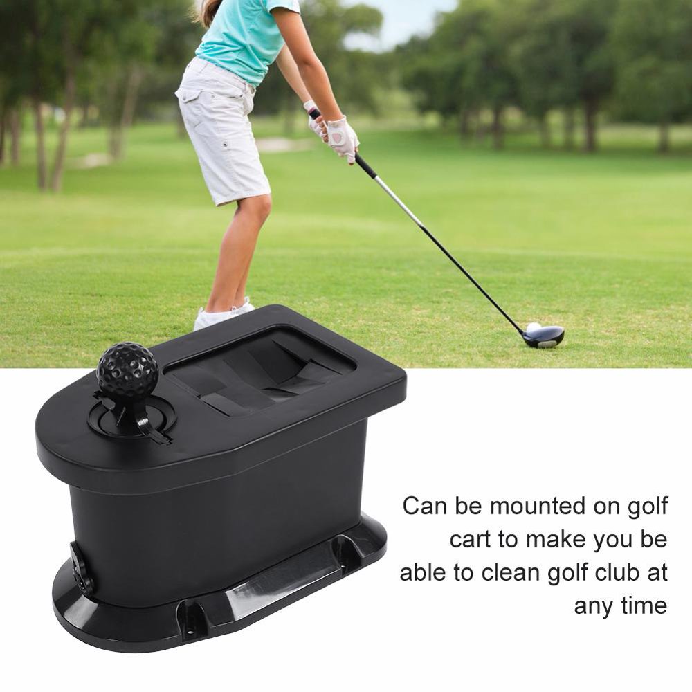 Gupbes Golf Ball Cleaner,Hard Plastic Black Portable Golf Club Ball