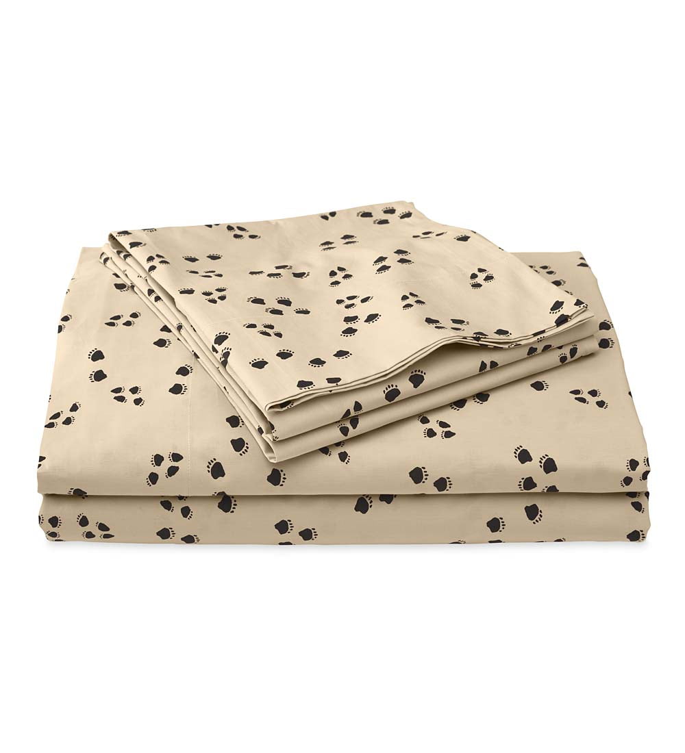 paw print sheet set