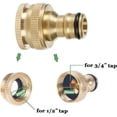 thumbnail image 4 of Solid Brass Faucet Adapter, Garden Hose Quick Connector 3_4 Inch Ght Thread, High Quality Solid Brass Anti-rust For Lawn Sprinklers Water Nozzles, 2 Pieces, 4 of 5