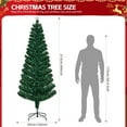thumbnail image 2 of 7 FT Green Fiber Optic Christmas Tree with Lighted Top Star, 280 Branch Tips, Pre-Lit PVC Holiday Decor for Home, Office, Party, 2 of 8