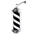 thumbnail image 1 of Poste de barbero a prueba de lluvia, luz LED giratoria, letrero de salón, rayas de luz para interiores 40cm Negro Blanco jinwen Luz de poste de barbero, 1 of 8