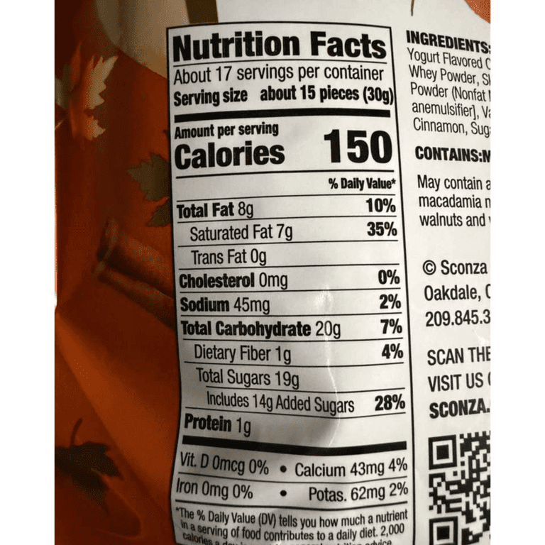 Sconza Confections Cinnamon Apple Freeze-Dried Yogurt Crème, 18 oz
