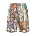 thumbnail image 3 of Men's Pajama Shorts Bottoms with Pockets Soft Lightweight Lounge Sleep Wear Alpaca Llama Animal Faces, 3 of 6