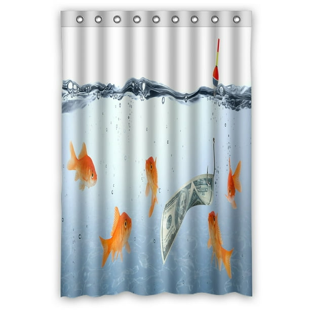 Bait Concept Deception Shower Curtain, Goldfish Shower Curtain