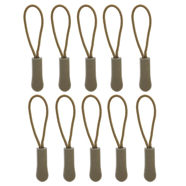 Cuerda De Cremallera Cuerda De Cremallera Escalada 10 unidades/paquete de tirador de cremallera antideslizante en el extremo para etiqueta de cuerda (verde militar)