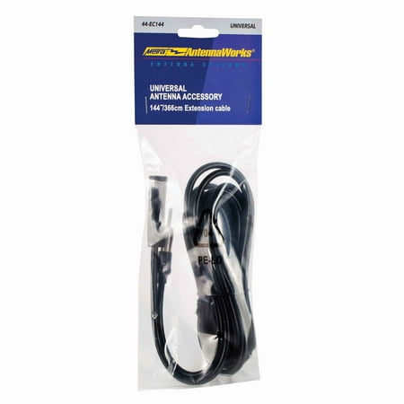 Metra - Universal 12' Antenna Extension Cable with Capacitator - Black