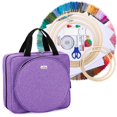 thumbnail image 1 of Kit de bordado LodRid, bolsa de bordado para proyectos con kit de inicio, color morado, 1 of 8