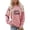 Pink, variant on NinXxx Women's Casual Print Hooded Pullover with Pocket Sweatshirt Pink S