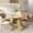 Wood Color, variant on Round Dining Table Modern Extendable Dining Table with Removable Leaves for Kitchen