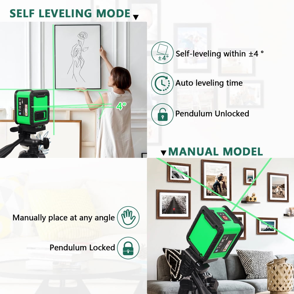 Level Machine,Waterproof Improvement Set Tool 4° Battery Wall Sticker Improvement Tools Tool Wall Lines 4° Tools 2 Sticker Waterproof Battery Tool 4° Tool Waterproof Set Waterproof