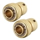 thumbnail image 1 of Adaptadores de conectores rápidos de latón de 3/4" para manguera de jardín, accesorios de grifo de agua, 2 piezas, 1 of 5