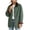 Army Green, variant on Women's Barn Jacket Collared Button Down Mid-Length Shacket Jackets with Plaid Lining for Fall Winter