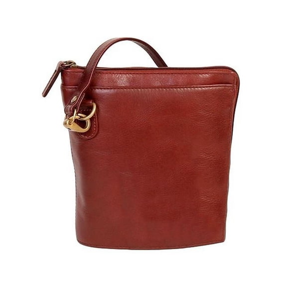 Scully Italia Mara Leather Crossbody Handbag, Brown