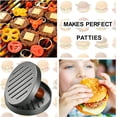 thumbnail image 4 of Hamburguesa prensa acero inoxidable mango madera papel para hamburguesas incluido, 4 of 7