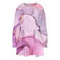 thumbnail image 4 of Elainilye Fashion Dresses for Women 2024 Casual Sweatshirt Long Sleeve Dress Round-Neck Ladies Patchwork Mini Dresses,Purple, 4 of 5