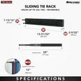 thumbnail image 2 of Rev-A-Shelf TRC-14CR 14-Inch Side Mount Extending Tie Rack, Chrome (2 Pack), 2 of 9