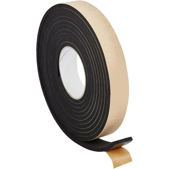 16.4ft Self Adhesive Foam Strip 1.2"(W) x 6mm(T) Foam Insulation Tape Self Adhesive High Density Weather Strip Seal for DIY handcrafting
