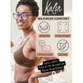 thumbnail image 5 of Kalon 4 Pack Women's Demi Wireless Padded Bralette Hook and Eye Bra Back, 5 of 9