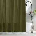 thumbnail image 2 of Green Solid Color Fabric Shower Curtain Dark Olive Washable Shower Curtains for Bathroom, Waterproof Bath Curtain with Hooks Home Decor 36x72in, 2 of 8