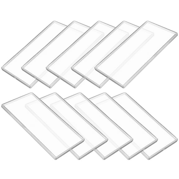 LEORX 10Pcs Plastic Currency Protector Transparent Storage for Invoices