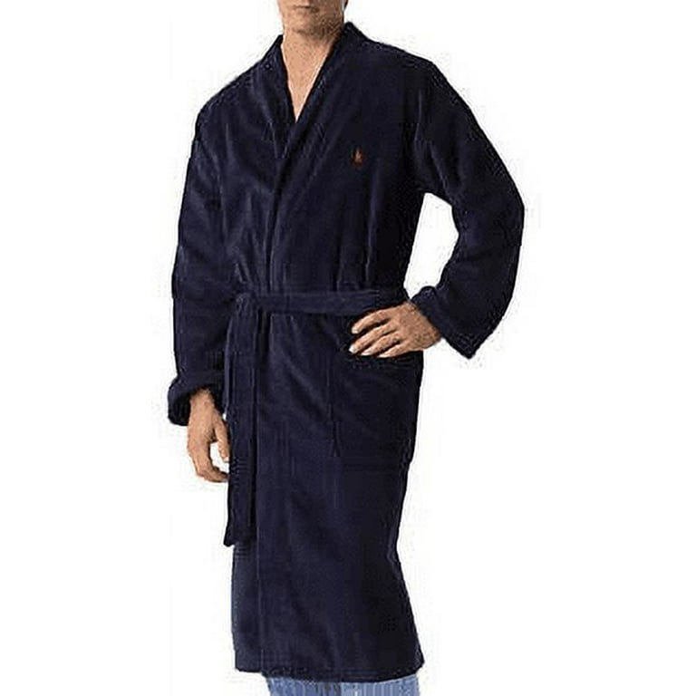 Polo ralph lauren men's sleepwear best sale soft cotton kimono velour robe