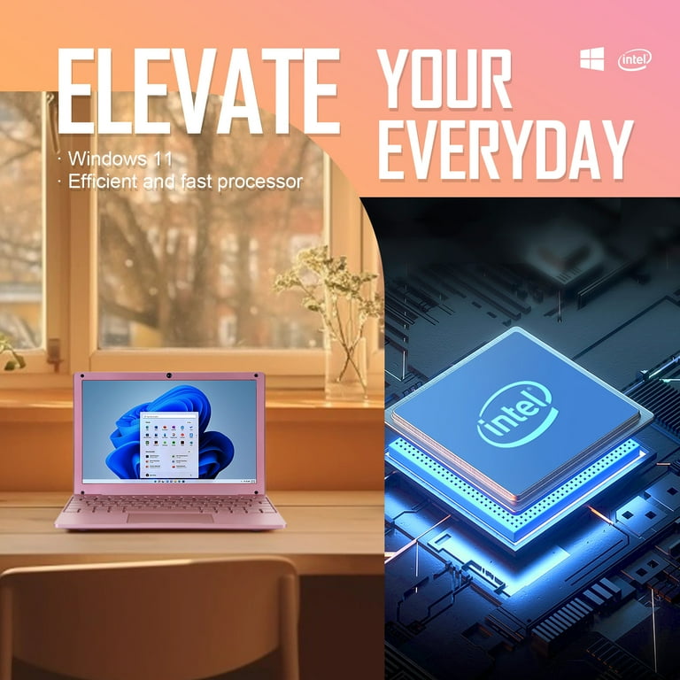 NBD 10 inch Mini Laptop, Windows 11, Intel Celeron Quad-Core