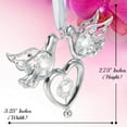 thumbnail image 3 of Matashi Chrome Plated Crystal Love Doves Ornament - 1 Count Silver Home Décor for Mother’s Day, Christmas, Valentine’s, Birthday, Anniversary Gift, 3 of 7