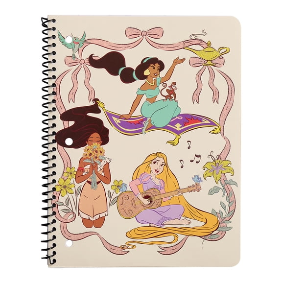 Disney Princess 1-Subject Spiral Notebook, Wide Ruled, 80 Sheets, for Students