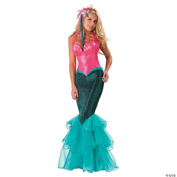 Mermaid Women's Halloween Fancy-Dress Costume for Adult, M