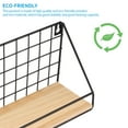 thumbnail image 2 of Vingtank Étagère Murale Sans Trou Étagère de Rangement Rétro Étagères Flottantes Rack Métallique Rustique, 2 of 8