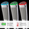 thumbnail image 3 of LED Thermometer Handheld Shower Heads, Water Powered Light to Display Fahrenheit, Special for Skin Showering, Child and Pet Shower, Shower Accessories w/ 79'' Hose, Bracket, Polished Chrome, 3 of 6