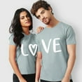 thumbnail image 2 of Baqcunre Valentine'S Day Shirts For Women Men And Women With With Love Printed Couple T Shirt Short Sleeve Top(Grey XS-4XL),Womens Tops Graphic Tees For Women Shirts For Women Womens Tops, 2 of 7